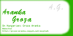 aranka groza business card